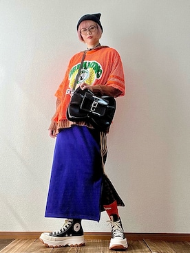 「アイテム（チョーカー）」を使った、はるはなさん（レディース・162cm）の春コーディネート