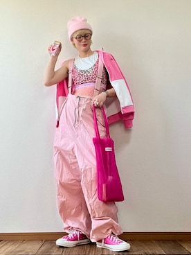 「CONVERSE（コンバース）のアイテム」を使った、はるはなさん（レディース・162cm）の春コーディネート