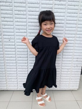 「アイテム（サンダル）」を使った、rinrinnonnonさん（キッズ・110cm）の夏コーディネート