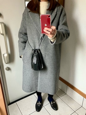 「JOURNAL STANDARD relume（ジャーナルスタンダード　レリューム）のアイテム（チェスターコート）」を使った、sato*さん（レディース・155cm）の冬コーディネート