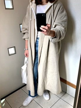 「HELIOPOLE（エリオポール）のアイテム（その他アウター）」を使った、sato*さん（レディース・155cm）の春コーディネート