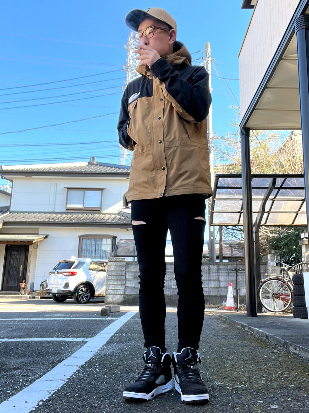 ゆうすけ｜THE NORTH FACEのマウンテンパーカーを使ったコーディネート