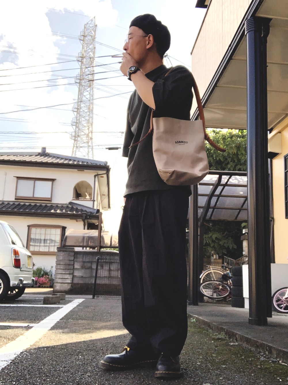 「秋コーデ、お洒落さんとつながりたい、秋服準備はじめました、ビックシルエット、TROVE、Dr.Martens、秋服、niko and ...、tembea、confirm」｜「Dr. MartensのDr. martens original 1461 boots（ブーツ、ブラック系）」を使った、ゆうすけさん（メンズ・176cm）の秋コーディネートの1枚目の写真