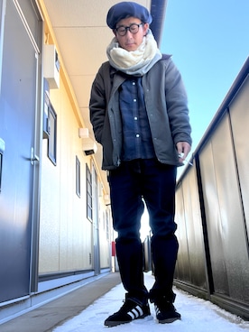 「CA4LA（カシラ）のアイテム」を使った、ゆうすけさん（メンズ・176cm）の冬コーディネート