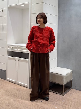 「アイテム（ポロシャツ）」を使った、ヤスダ ナナセさん（レディース・154cm・20代）の冬コーディネート