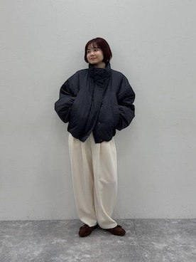 「アイテム（モカシン/デッキシューズ）」を使った、ヤスダ ナナセさん（レディース・154cm・20代）の秋コーディネート