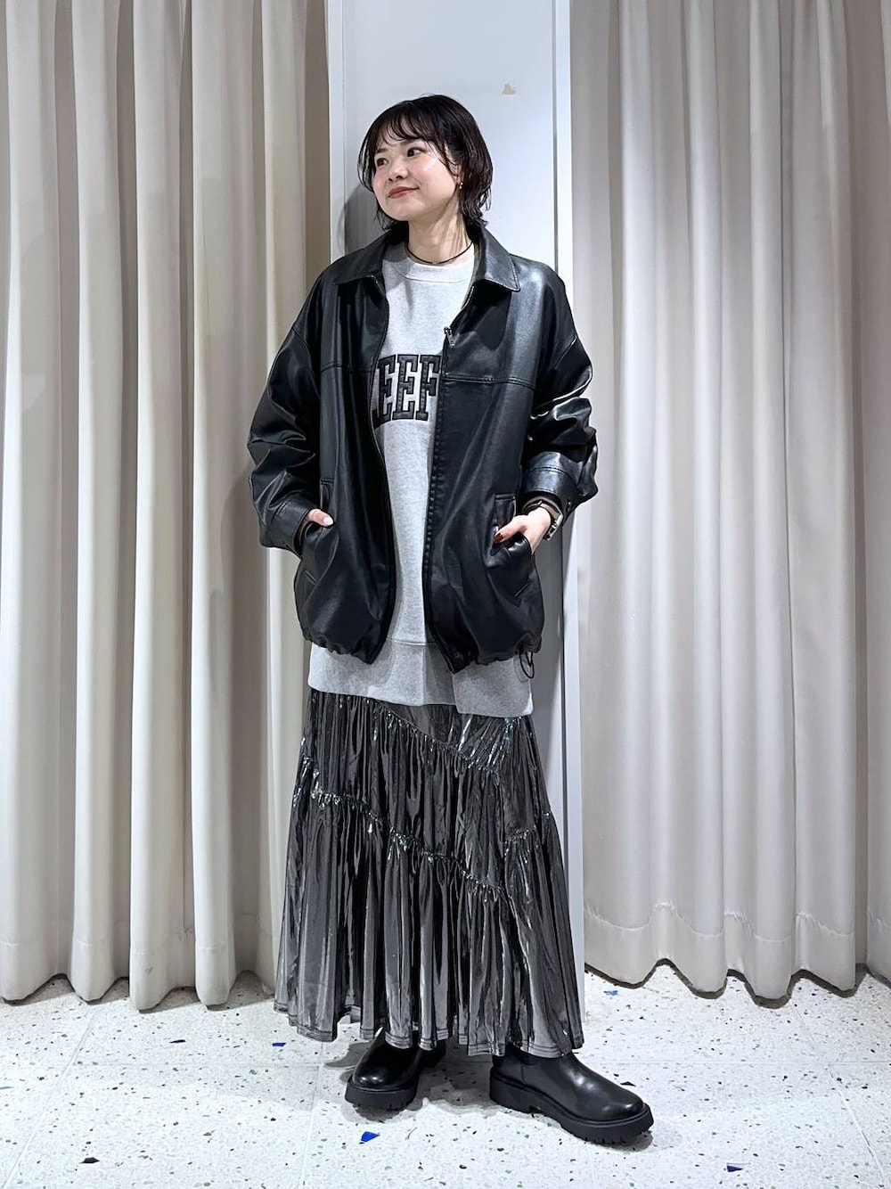 LOWRYS FARM｜レザードロストZIPブルゾン | Rakuten Fashion