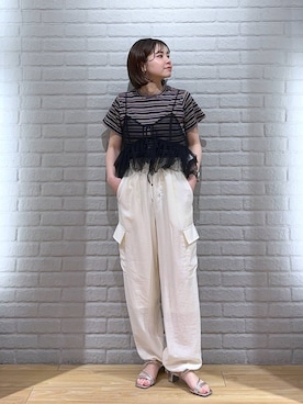 「アイテム（その他トップス）」を使った、ヤスダ ナナセさん（レディース・154cm・20代）の春コーディネート