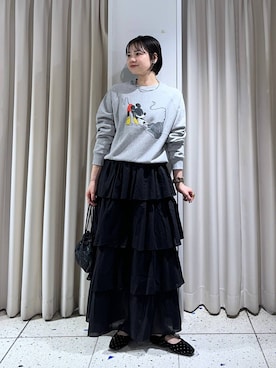 「アイテム（スウェット）」を使った、ヤスダ ナナセさん（レディース・154cm・20代）の夏コーディネート
