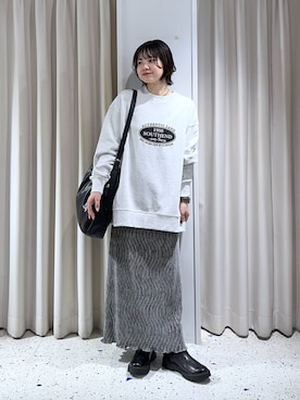 「アイテム（スウェット）」を使った、ヤスダ ナナセさん（レディース・154cm・20代）の秋コーディネート