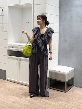 「アイテム（サロペット/オーバーオール）」を使った、ヤスダ ナナセさん（レディース・154cm・20代）の夏コーディネート