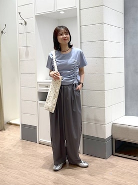 「リラックス」｜ヤスダ ナナセさん（レディース・154cm）の春コーディネート