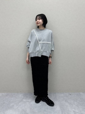 「アイテム（スウェット）」を使った、ヤスダ ナナセさん（レディース・154cm・20代）の秋コーディネート