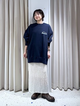 「アイテム（スウェット）」を使った、ヤスダ ナナセさん（レディース・154cm・20代）の秋コーディネート