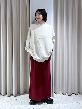 「アイテム（スウェット）」を使った、ヤスダ ナナセさん（レディース・154cm・20代）の秋コーディネート
