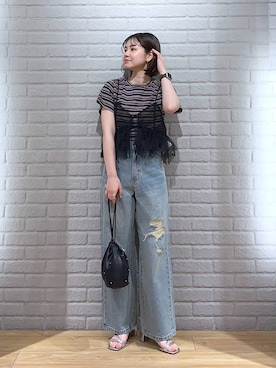 「アイテム（その他トップス）」を使った、ヤスダ ナナセさん（レディース・154cm・20代）の春コーディネート