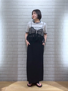 「アイテム（その他トップス）」を使った、ヤスダ ナナセさん（レディース・154cm・20代）の夏コーディネート