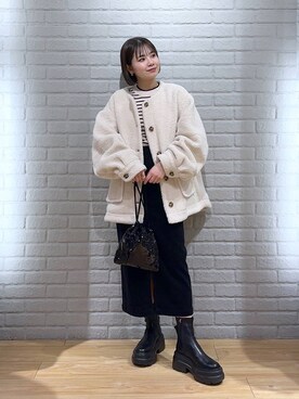 ヤスダ ナナセさん(レディース・154cm)の冬コーディネート