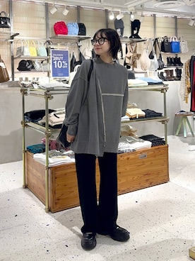 「アイテム（スウェット）」を使った、ヤスダ ナナセさん（レディース・154cm・20代）の秋コーディネート