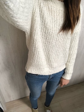 「ZOZO（ゾゾ）のスキニーデニムパンツ［WOMEN］（デニムパンツ）」を使った、wwwwwataさん（レディース・160cm）の秋コーディネート