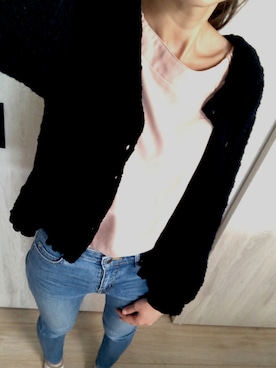 「ZOZO（ゾゾ）のスキニーデニムパンツ［WOMEN］（デニムパンツ）」を使った、wwwwwataさん（レディース・160cm）の秋コーディネート