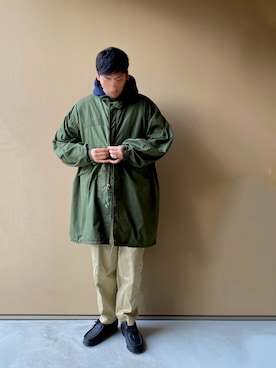 「markaware（マーカウェア）のアイテム（チノパンツ）」を使った、nowhere☻さん（メンズ・180cm）の冬コーディネート