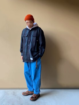 「Steven Alan（スティーブンアラン）のアイテム（帽子）」を使った、nowhere☻さん（メンズ・180cm）の冬コーディネート