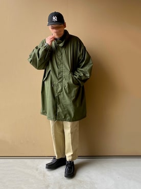 「markaware（マーカウェア）のアイテム（チノパンツ）」を使った、nowhere☻さん（メンズ・180cm）の冬コーディネート