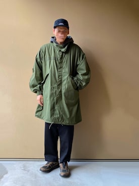 「BATONER（バトナー）のアイテム（パンツ）」を使った、nowhere☻さん（メンズ・180cm）の冬コーディネート