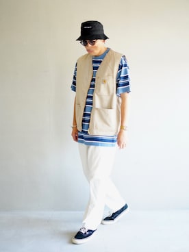 nowhere☻さん（メンズ・180cm）の夏コーディネート