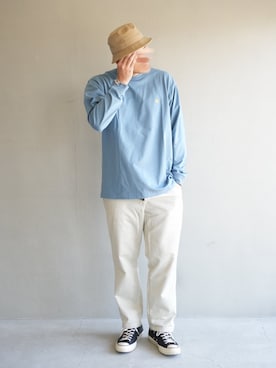 「Carhartt WIP（カーハートダブリューアイピー）のアイテム（チノパンツ）」を使った、nowhere☻さん（メンズ・180cm）の春コーディネート