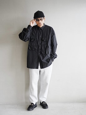 「MANEBU（マネブ）のアイテム」を使った、nowhere☻さん（メンズ・180cm）の夏コーディネート