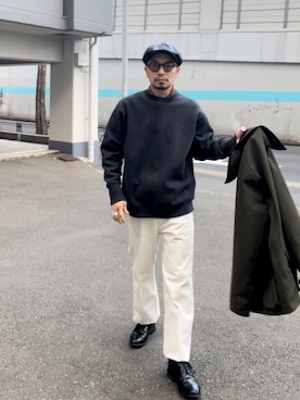 「Steven Alan（スティーブンアラン）のアイテム（スウェット）」を使った、junさん（メンズ・171cm）の冬コーディネート