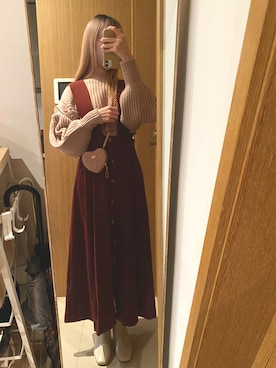 「バレンタインデートスタイル」｜RTさん（レディース・158cm）の冬コーディネート