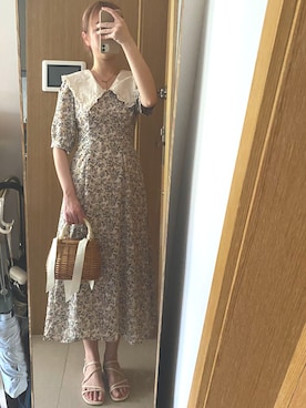 「merrylatte（メリーラテ）のアイテム」を使った、RTさん（レディース・158cm）の春コーディネート