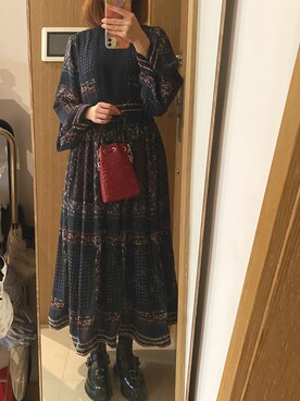 「initial（イニシャル）のアイテム（ワンピース/ドレス）」を使った、RTさん（レディース・158cm）の秋コーディネート