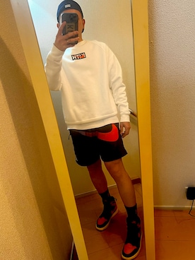 「Jordan」｜「アイテム（スウェット）」を使った、kazu miyaguchiさん（メンズ・173cm）の冬コーディネート