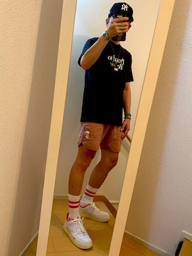 「KITH（キス）のアイテム（スニーカー）」を使った、kazu miyaguchiさん（メンズ・173cm）の夏コーディネート