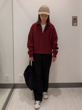 「URBAN RESEARCH DOORS（アーバンリサーチドアーズ）のアイテム（キャップ）」を使った、MIHOさん（レディース・153cm）の秋コーディネート
