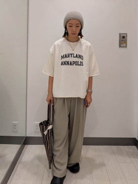 「アイテム（アクセサリー）」を使った、MIHOさん（レディース・153cm）の秋コーディネート