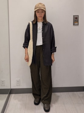 「KBF（ケイビーエフ）のアイテム（バッグ）」を使った、MIHOさん（レディース・152cm）の夏コーディネート
