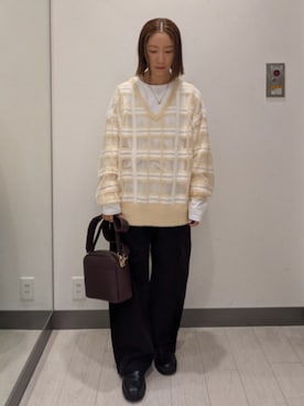 「URBAN RESEARCH DOORS（アーバンリサーチドアーズ）の2WAYスクエアショルダーバッグ（ショルダーバッグ）」を使った、MIHOさん（レディース・153cm）の秋コーディネート