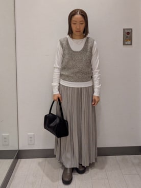 「URBAN RESEARCH Sonny Label（アーバンリサーチサニーレーベル）のアイテム（ベスト）」を使った、MIHOさん（レディース・153cm）の春コーディネート