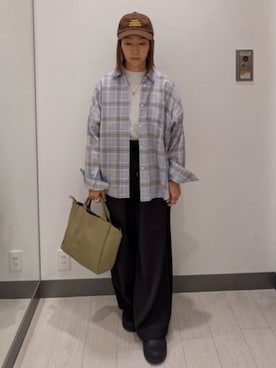 「アイテム（キャップ）」を使った、MIHOさん（レディース・153cm）の春コーディネート