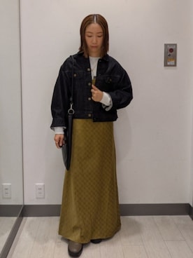 「Lee（リー）のアイテム（ジャケット/アウター）」を使った、MIHOさん（レディース・153cm）の秋コーディネート