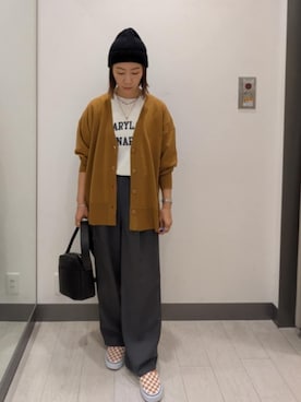 「URBAN RESEARCH DOORS（アーバンリサーチドアーズ）の2WAYスクエアショルダーバッグ（ショルダーバッグ）」を使った、MIHOさん（レディース・153cm）の秋コーディネート