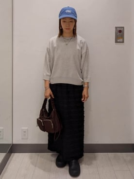 「URBAN RESEARCH Sonny Label（アーバンリサーチサニーレーベル）のアイテム（スカート）」を使った、MIHOさん（レディース・152cm）の秋コーディネート