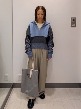「beej（ビージ）のアイテム（バッグ）」を使った、MIHOさん（レディース・153cm）の秋コーディネート