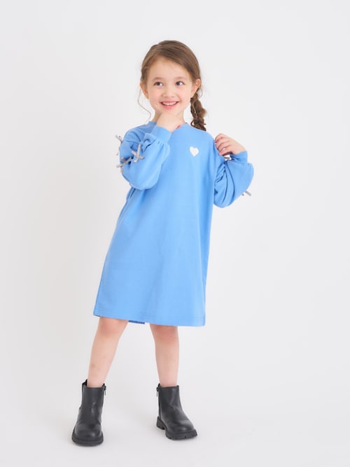 セール】【WEB限定/ジュニア対応】袖リボンワンピース（ワンピース