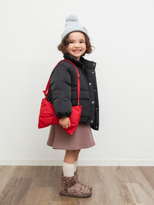 洗える】スタンドカラー中綿ジャケット_ジュニア対応（ダウン